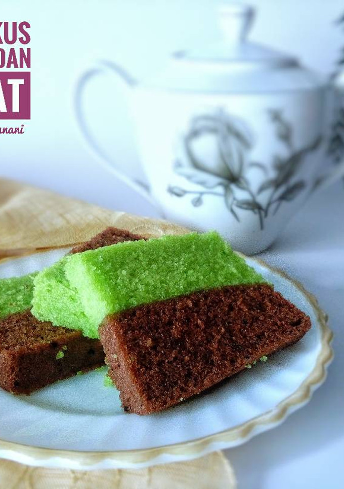 Foto resep Bolu Kukus Lapis Pandan Coklat