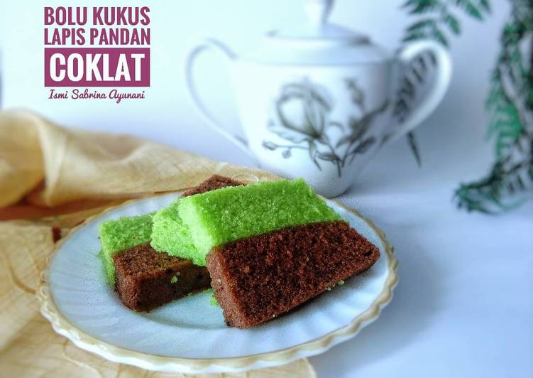 Bagaimana Menyiapkan Bolu Kukus Lapis Pandan Coklat yang Enak