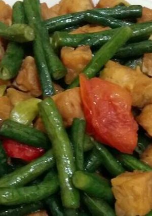 Foto resep Tumis kacang panjang + tempe makyuss