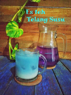 Foto resep Es Teh Telang Susu