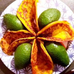 A picture of Guacamole pancakes.