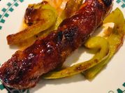 A picture of bbq hot dog