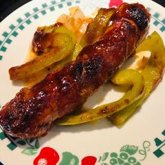 A picture of Bbq 🍖 Bacon 🥓 Wrapped Hot Dogs 🌭.