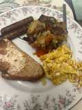 Traditional American breakfast