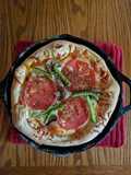 Stuffed Crust Black Iron Skillet Pizza