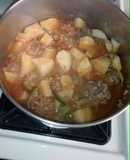 Albóndigas de carne molida con papas