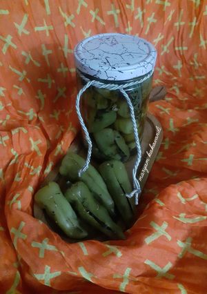 عکسی از دستور ترشی فلفل شکم پر🌶