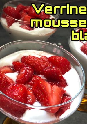 Une photo de Verrines de fraises mousse fromage blanc