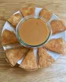 Brown Sugar and Cinnamon Tortilla Chips with Caramel Sauce