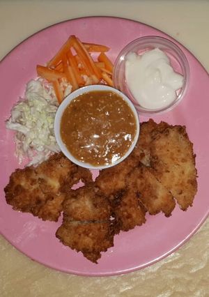 Foto resep Homemade Chiken Katsu with Bbq Cheese and Mayonnaise