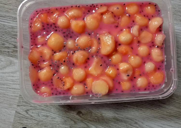 Resep: AppetizingEs blewah selasih