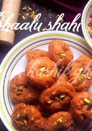 A picture of Bhaalu shahi #Foodies&Friends.