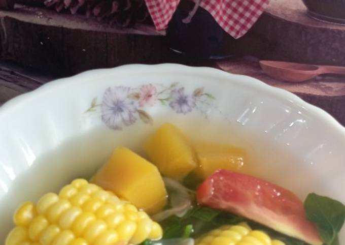 Resep Sayur Bening Bayam Jagung Manis Labu Kuning Oleh Ratih Anita