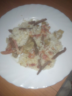 Una foto de Arroz estilo strogonoff