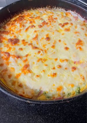 Una foto de Tarta de brócoli sin masa