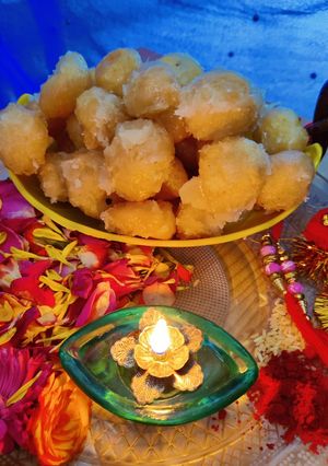 A picture of Sweet punugulu (Urad dal sweet balls).