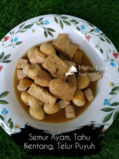 Foto resep Semur Ayam, Tahu, Kentang, & Telur Puyuh