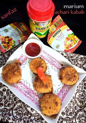 A picture of Kasondi pickles potatoes kabab.