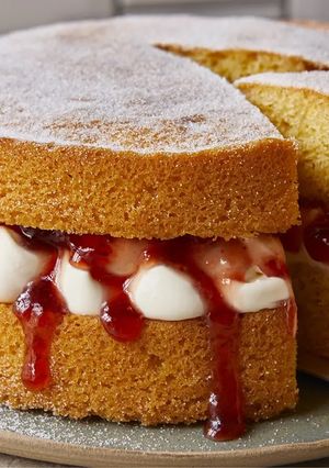 Una foto de Victoria sponge cake