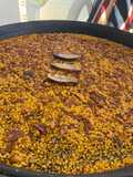 Paella de Setas, Foie y Pato Confitado