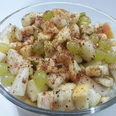 A picture of 🍎🍌🍊🍐#Special #fruit # Chaat🍎🍌🍊🍐  #ramadankitiyari.