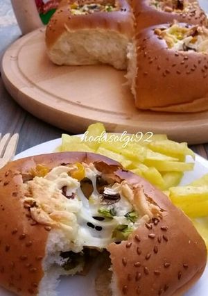 عکسی از دستور پیتزا لقمه
