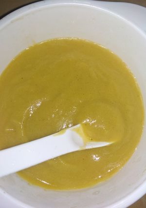 Foto resep Menu 4* labu kuning, kentang, telur puyuh, kacang panjang (6mo)