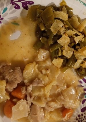 A picture of Chicken with Flat Dumplings.