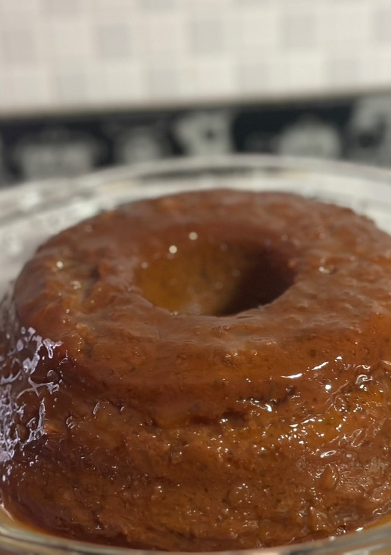 Una foto de Budín de dulce de leche y dulce de batata