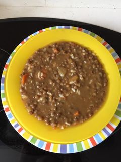 Una foto de Lentejas con verduras