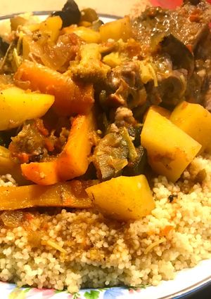 صورة لوصفة الكسكسي المغربي بطريقتي 🥘