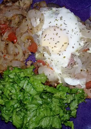 Una foto de Bifes a la criolla!!!😋🍴