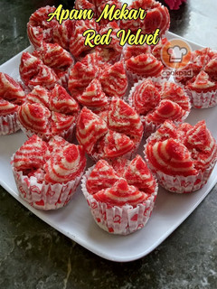 Gambar Apam Mekar Red Velvet