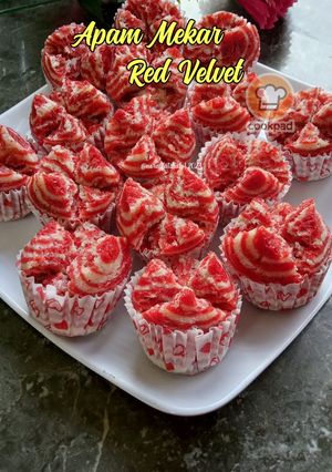 Gambar Apam Mekar Red Velvet