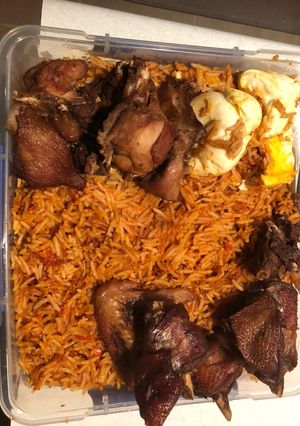 A picture of Oven baked Basmatic jollof rice.