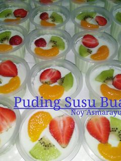 Foto resep Puding Susu Buah