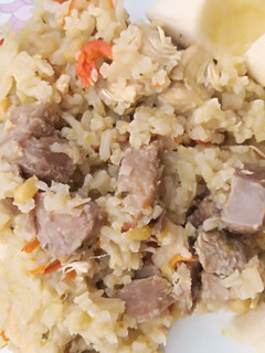 Una foto de 💥 Arroz Mix de Cerdo y Pollo🔥