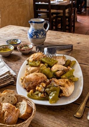 Una foto de Contramuslos de pollo guisados con garbanzos de bote