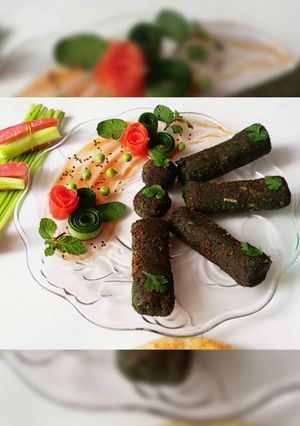 A picture of Hare Bhare Kabab.