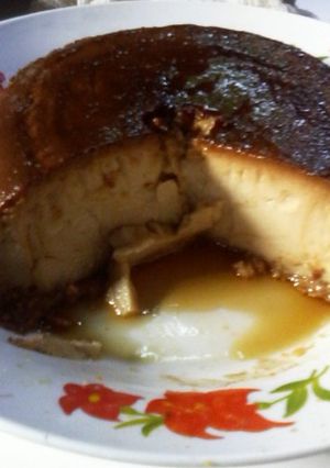 Una foto de Flan de leche