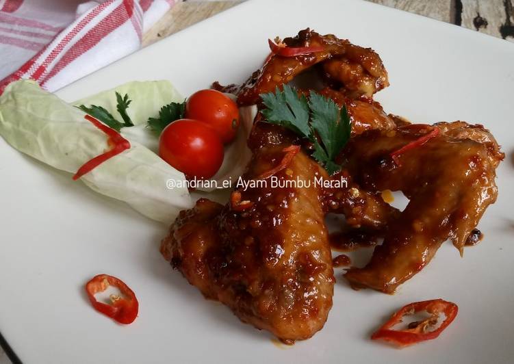 Bumbu memasak Ayam Bumbu Merah Rempah yang Lezat