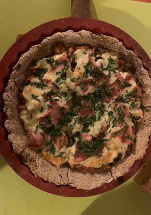 Una foto de Pizza integral