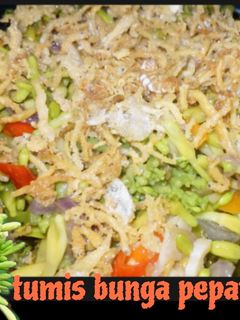 Foto resep Tumis bunga pepaya dan teri