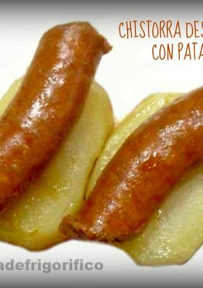 Una foto de Chistorra desgrasada con patatas