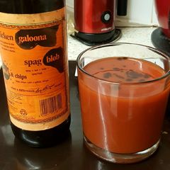 Tomato Juice with Worsesterhire Sauce. 😉 A picture of Tomato Juice with Worsesterhire Sauce. 😉.