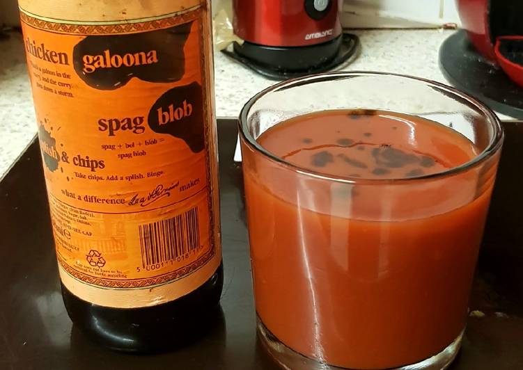 Recipe of Award-winning Tomato Juice with Worsesterhire Sauce. 😉
