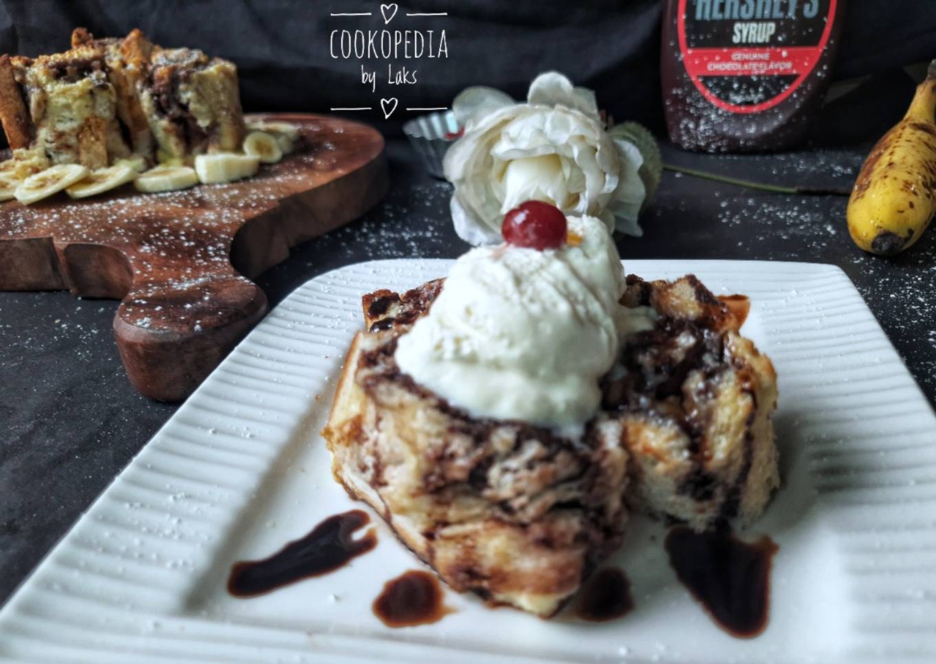 Chocolate Banana French toast swirls