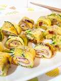 Roll de calabacín y huevo (2 rellenos)