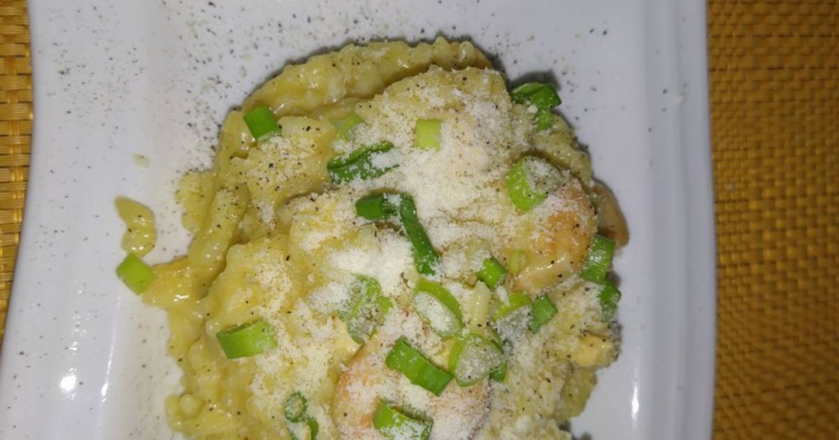 Risotto de pollo y camarones Receta de Angel Prada Cookpad