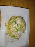 Risotto de pollo y camarones